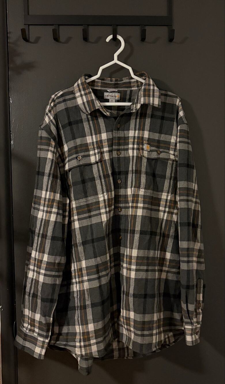 Carhartt 100% Cotton Button-Up Plaid Flannel